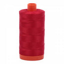 Spool of red Aurifil Cotton Thread.