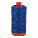 Spool of blue Aurifil Cotton Thread.