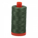 Spool of green Aurifil Cotton Thread.
