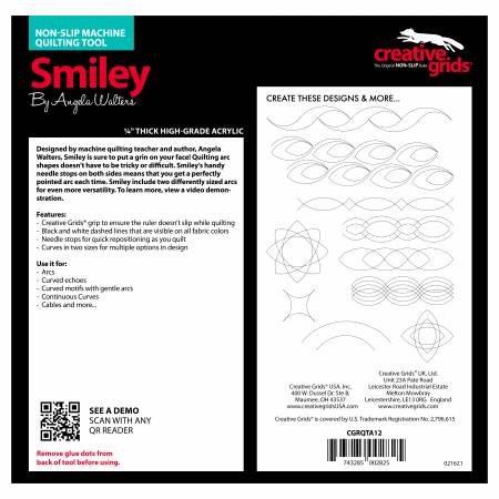 Creative Grids Machine Quilting Tool - Smiley by Angela Walters