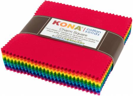 Kona Charm Squares - Bright Colourstory - 85 pieces
