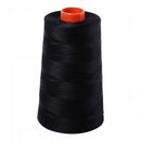 Cone of black Aurifil Cotton Thread.