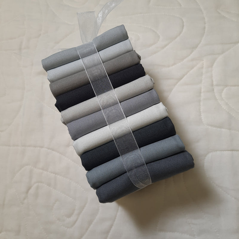 Kona Cotton - Grey Skies Fat Quarter Bundle